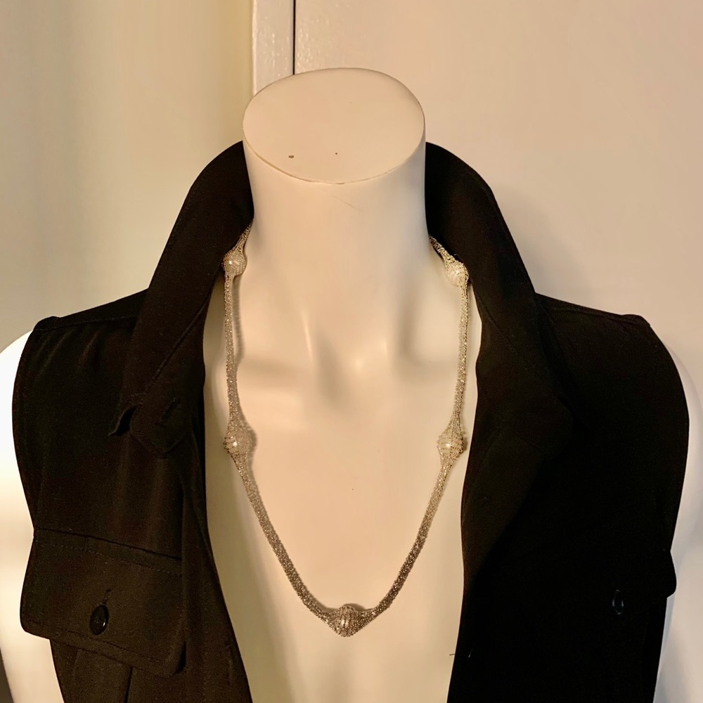 EFFY Pearl and SS Necklace - Picture 4 of 6